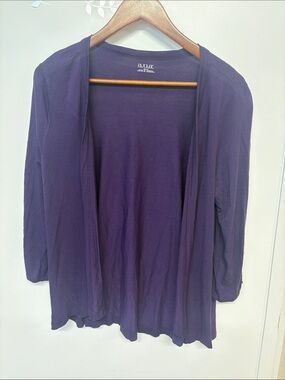 a.n.a Open-Front Cardigan in Purple